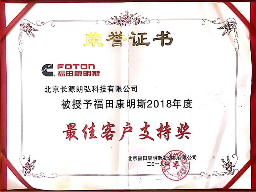 2018年度最佳客戶(hù)支持獎(jiǎng)